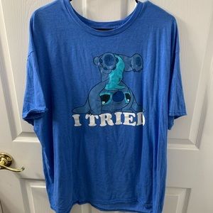 Blue disney stich shirt